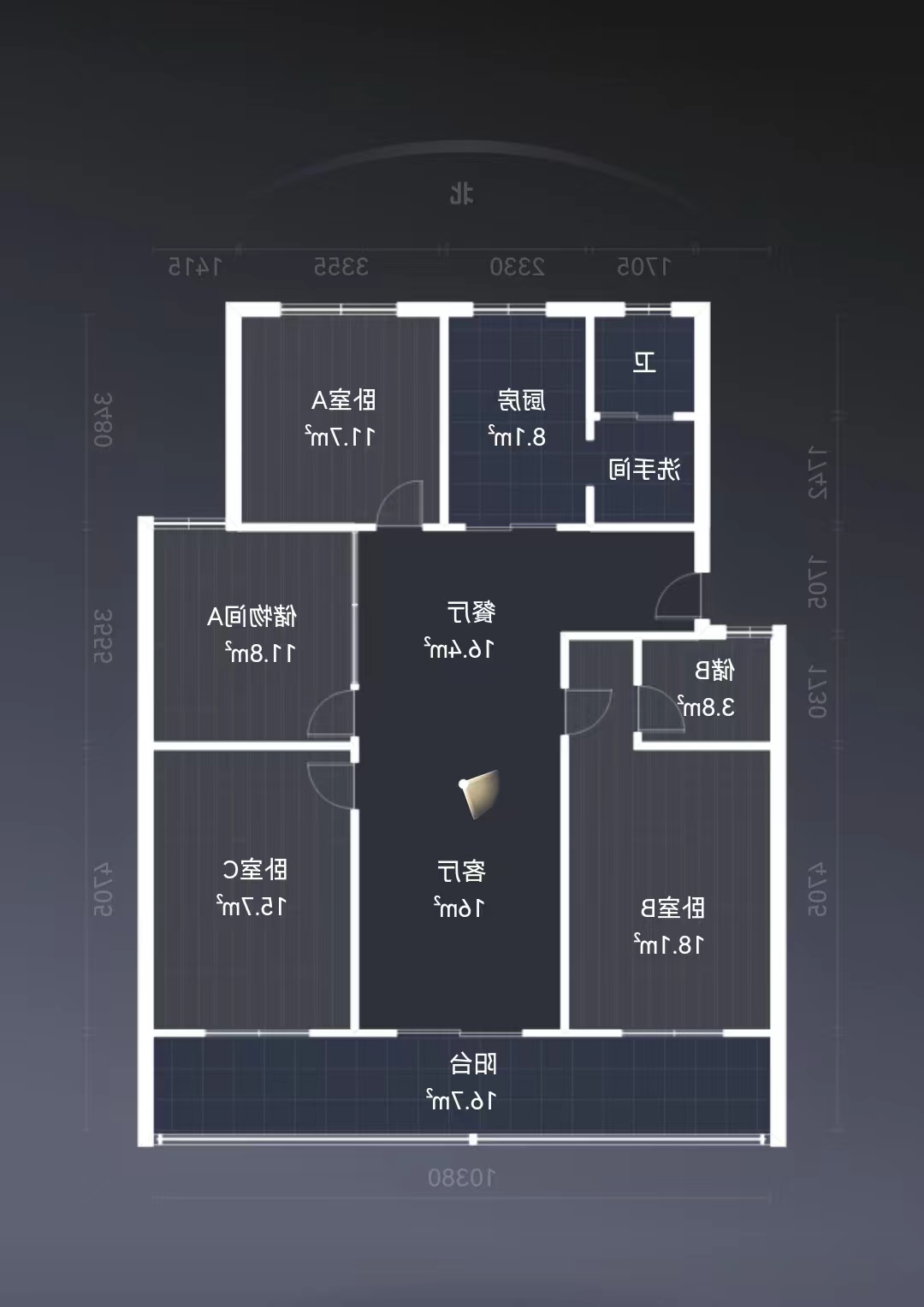 米市桥南路西 3室2厅1卫 137m&sup2;