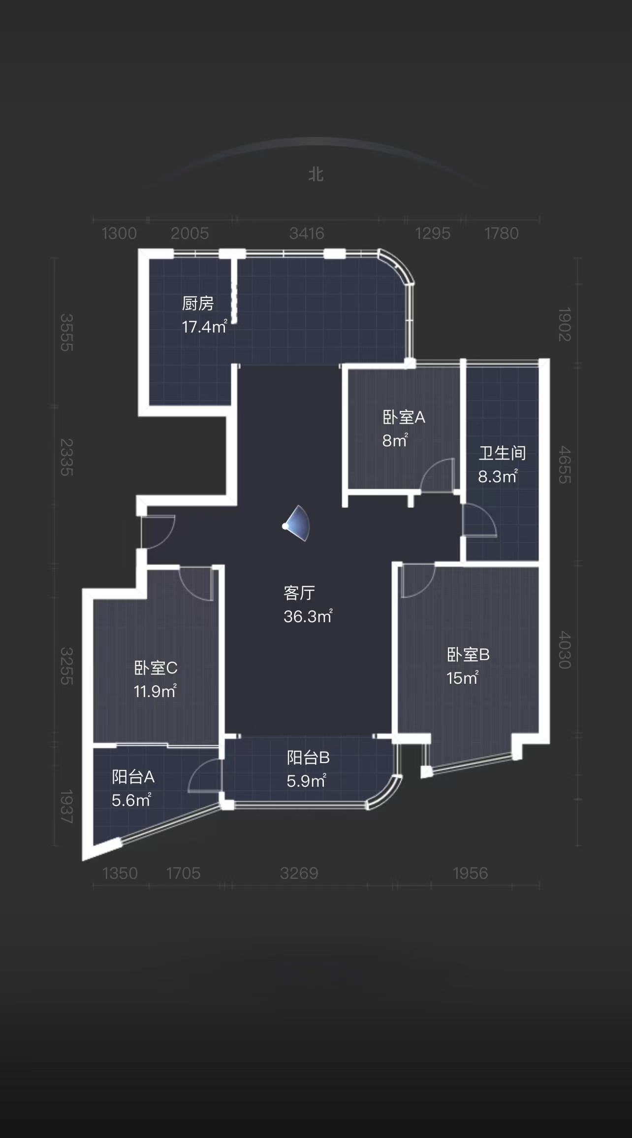 金色城品 3室2厅1卫 115.00m&sup2;