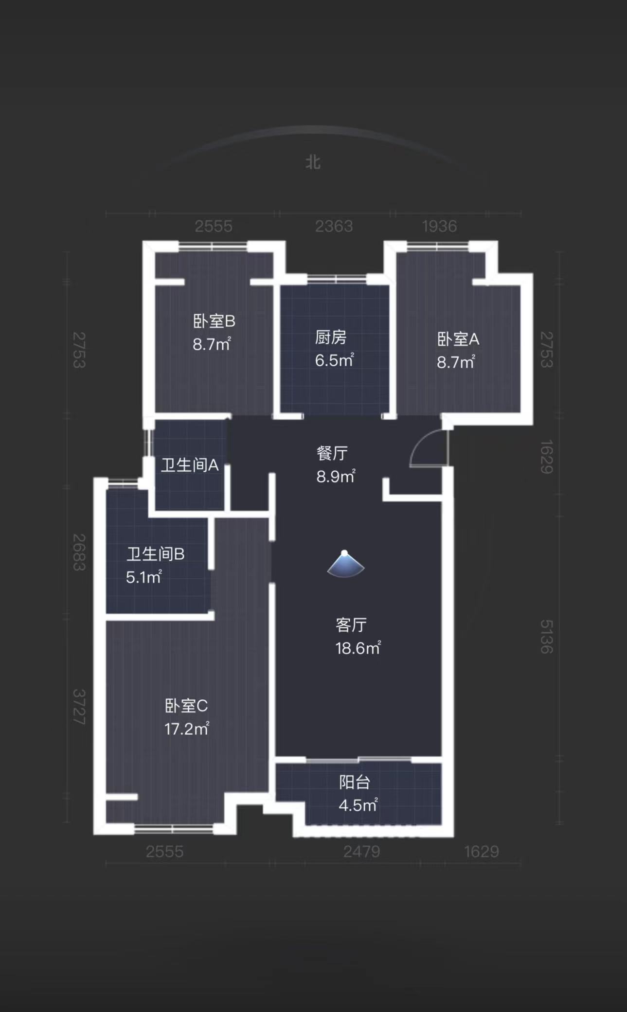 金地繁茂里 3室2厅2卫 96m&sup2;