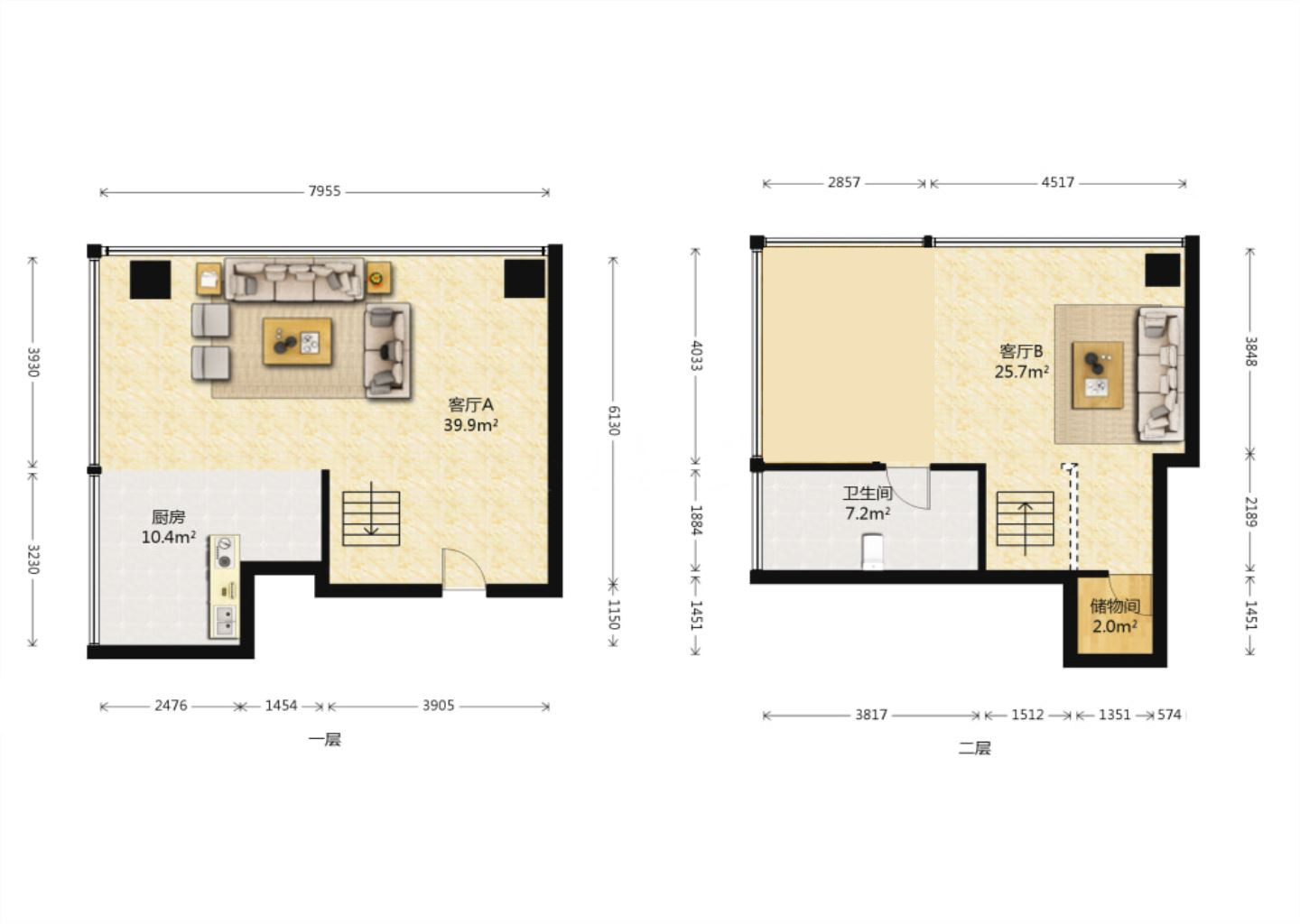 天空之城 4室2厅4卫 65.94m&sup2;