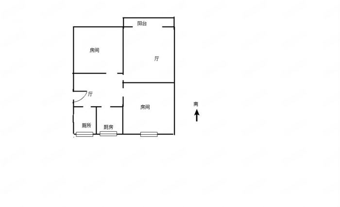 易家桥新村 2室1厅1卫 54.8m&sup2;