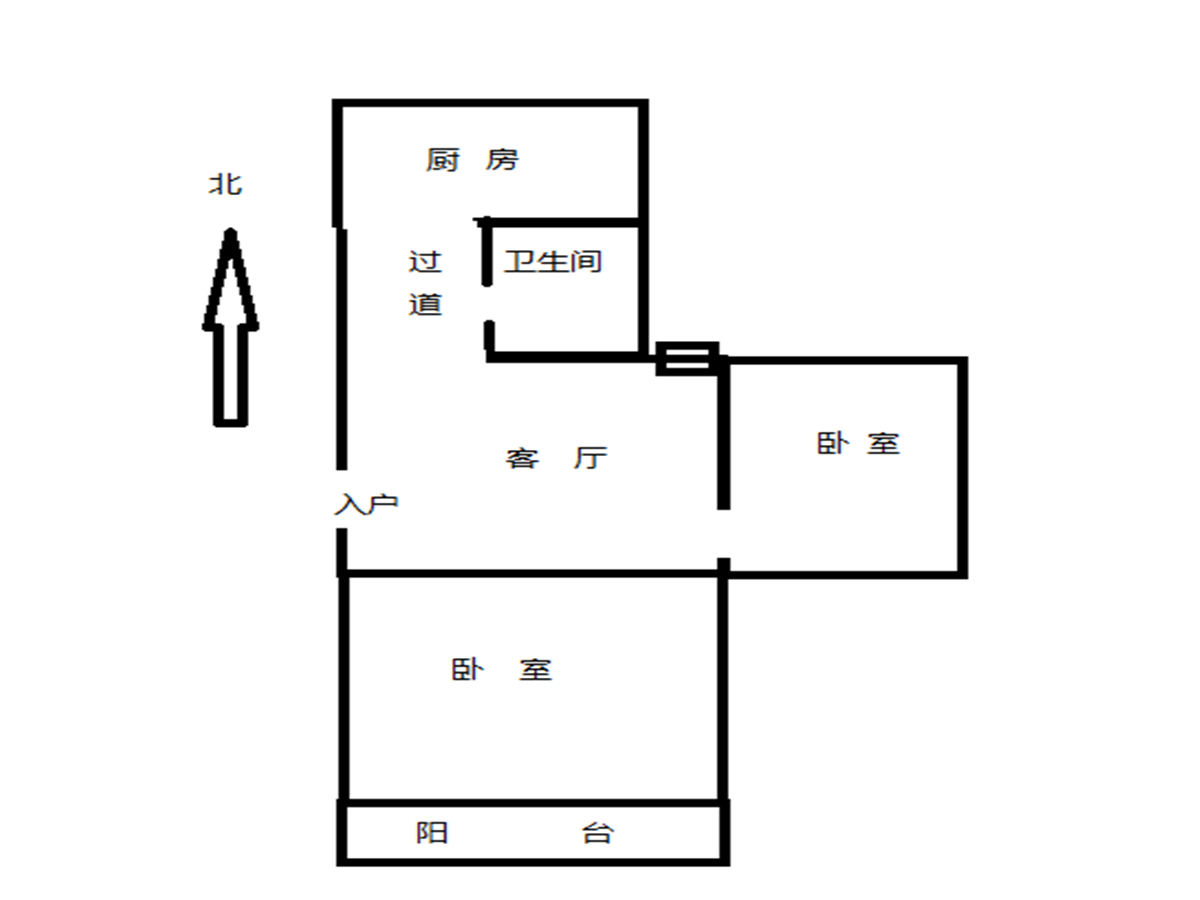 城港新村 2室1厅1卫 69.8m&sup2;