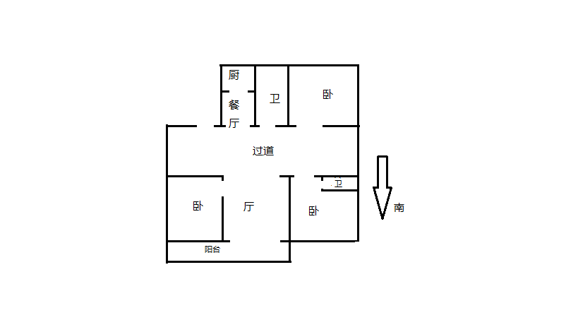 光明南村 3室2厅2卫 133m&sup2;