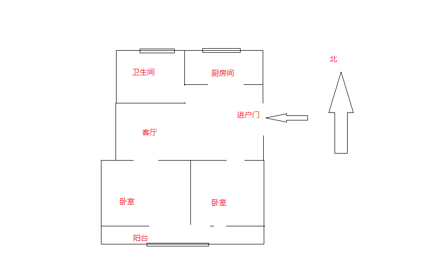 天都花苑 2室1厅1卫 87.8m&sup2;