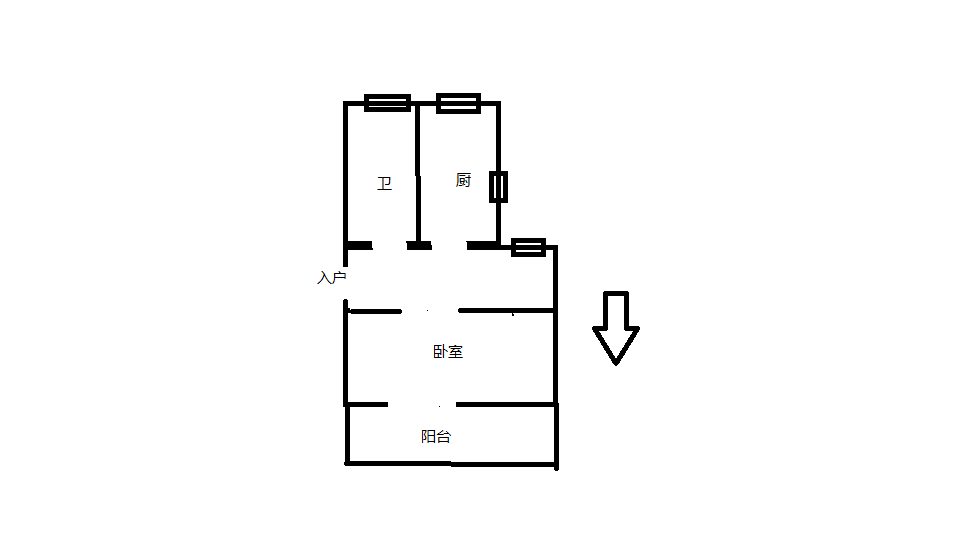 城港新村 1室1厅1卫 46m&sup2;