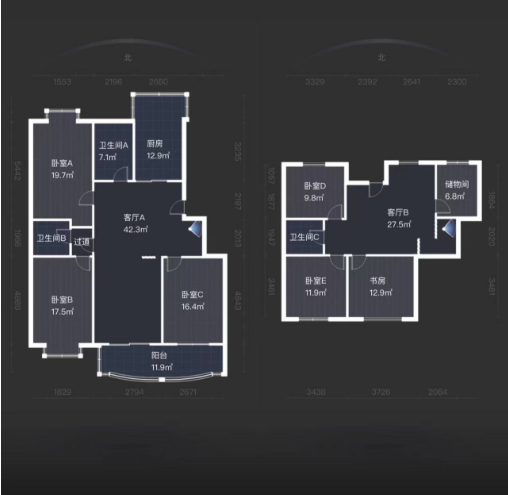 东大俪鑫 4室2厅2卫 157m&sup2;