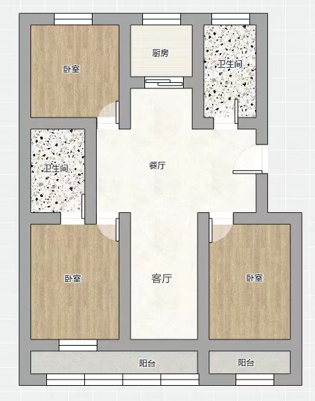 天馨花苑 3室1厅2卫 142.49m&sup2;