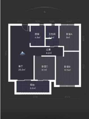 春溪集 3室2厅1卫 89m&sup2;