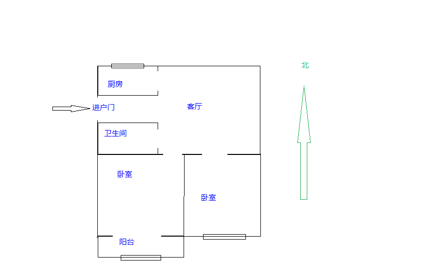 恒基花苑 2室1厅1卫 80m&sup2;