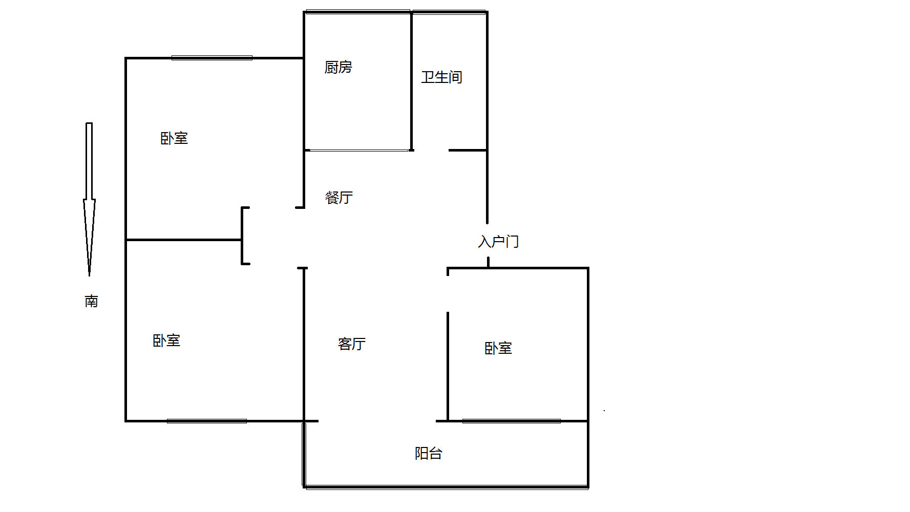 越江新村 3室2厅0卫 118.00m&sup2;