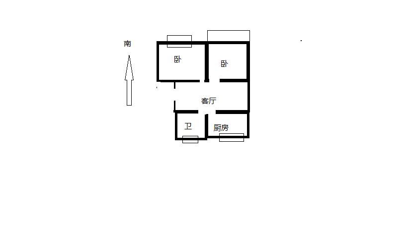 姚港路22号 2室1厅1卫 70m&sup2;