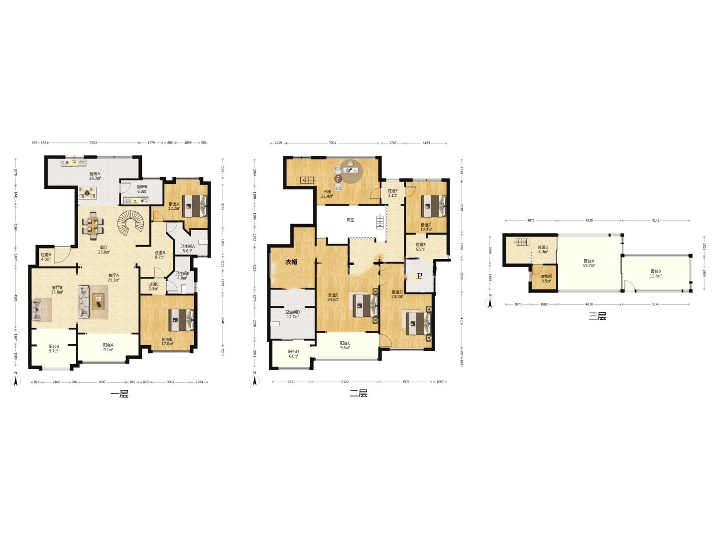 万濠华府 6室3厅4卫 330.00m&sup2;