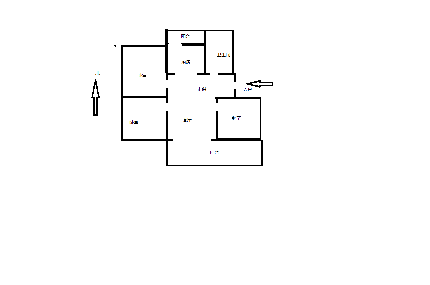 百花馨苑 3室2厅1卫 113.4m&sup2;