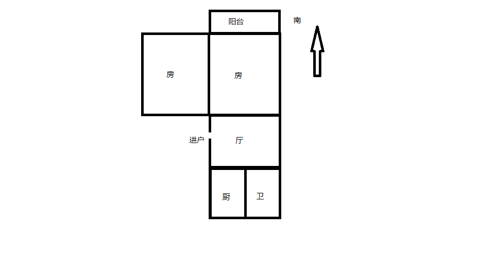 北街新村 2室1厅1卫 61m&sup2;