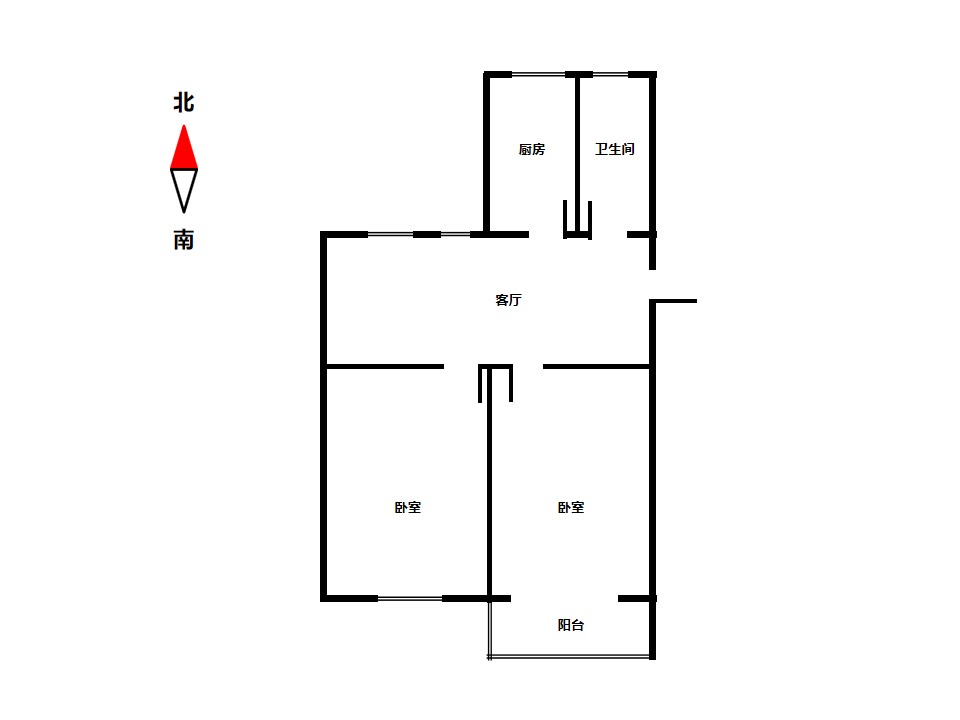 南园路18号大院 2室1厅1卫 78m&sup2;