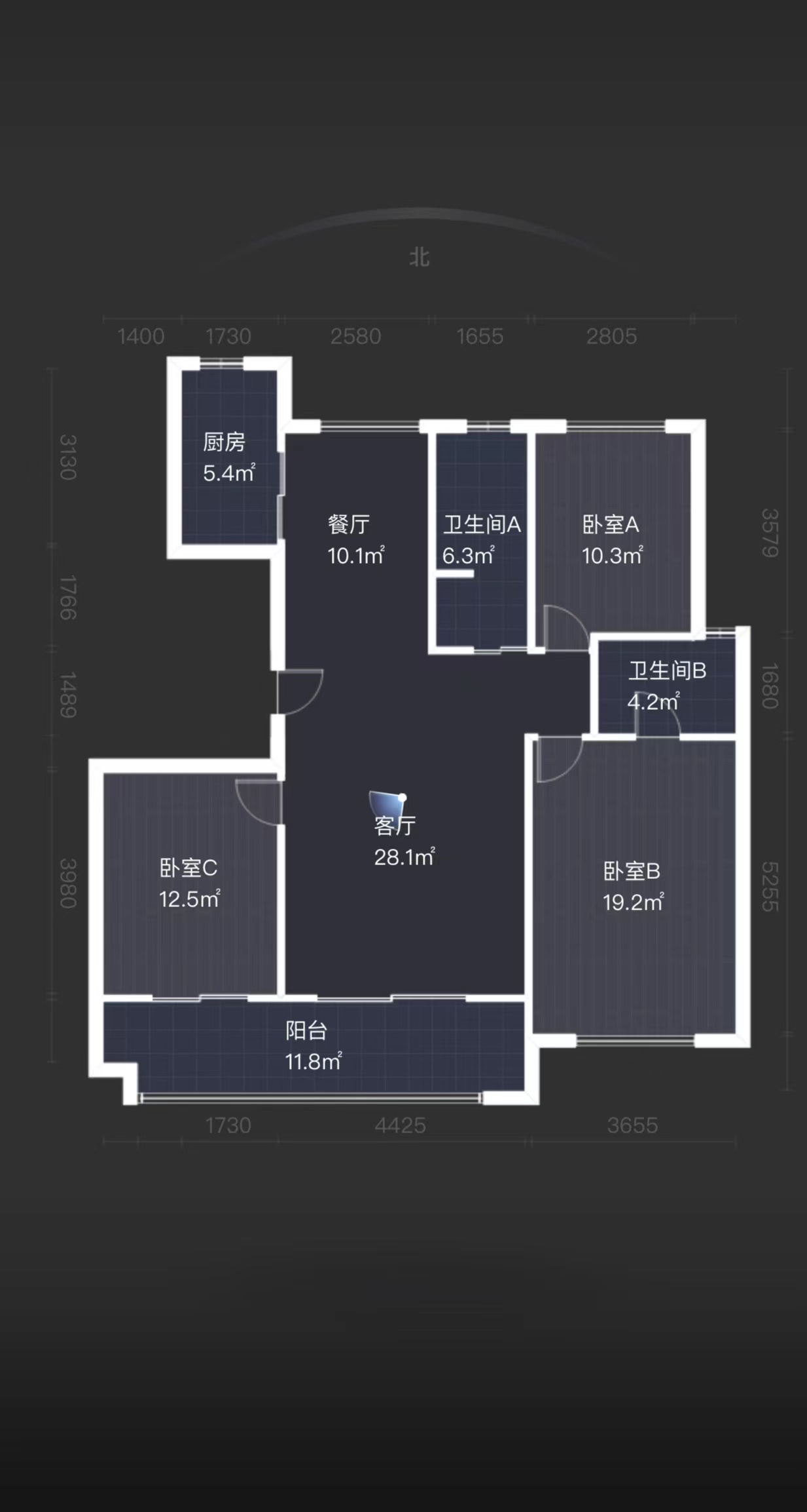铂金时代 3室2厅2卫 138m&sup2;