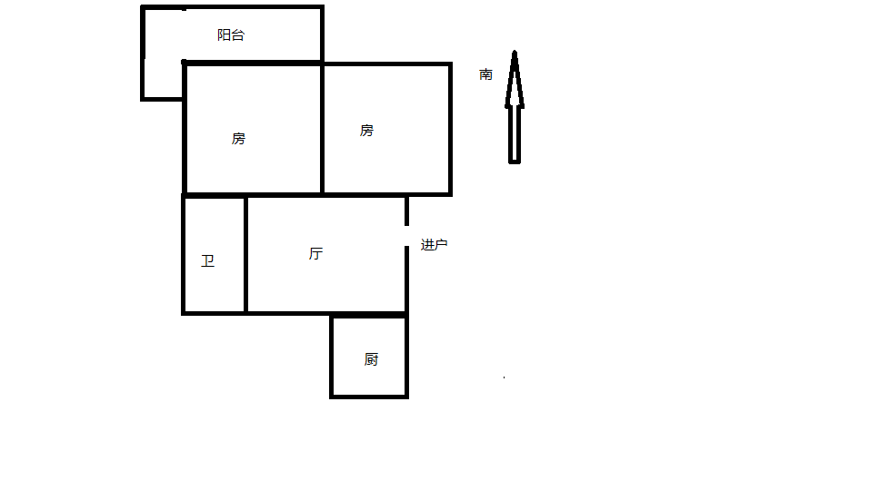 北郭北村 2室1厅1卫 67m&sup2;