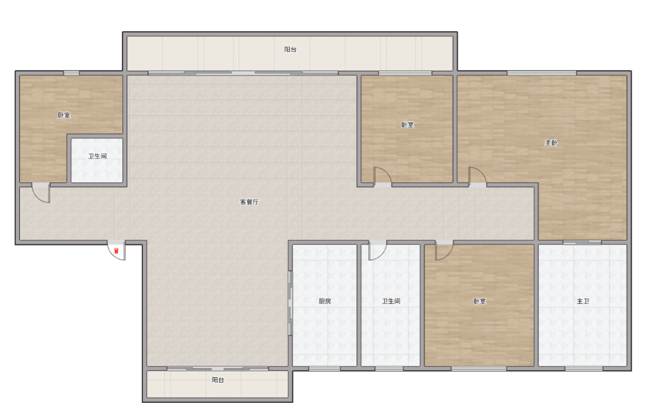 雅居乐鑫基中央公馆东区 4室2厅2卫 182.27m&sup2;