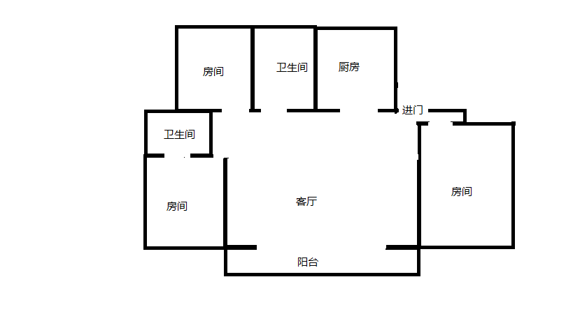 滨江道静园 3室2厅2卫 135m&sup2;