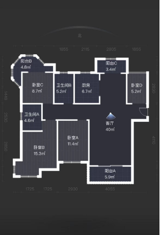 湖滨华庭 4室2厅2卫 143m&sup2;