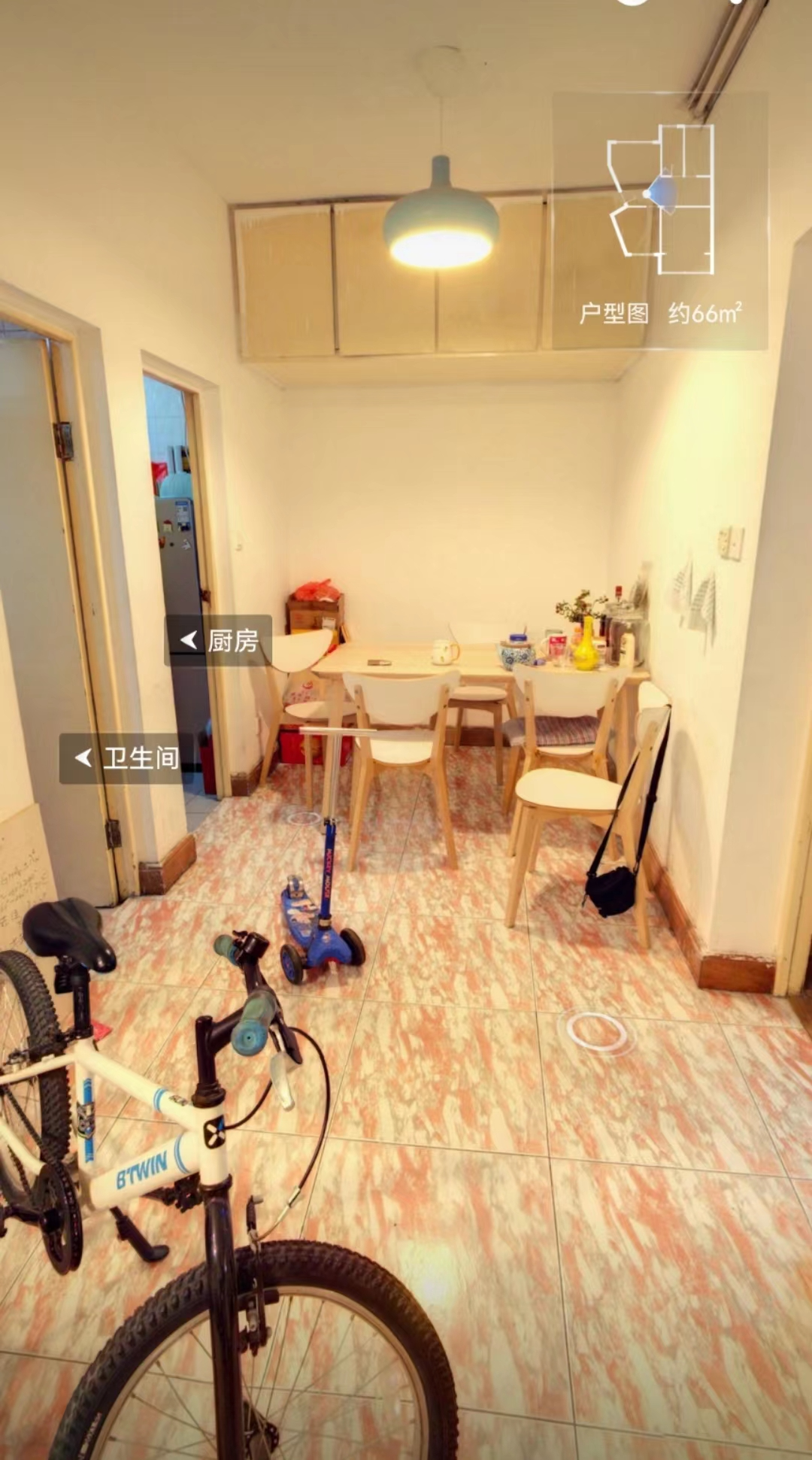虹桥东村 2室1厅1卫 68m&sup2;