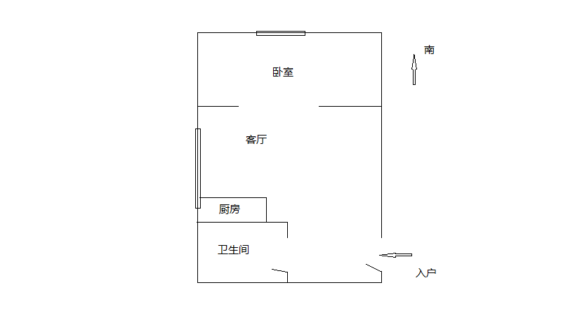 中南世纪城北区 1室1厅1卫 50.00m&sup2;