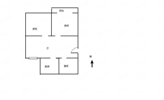 紫东南苑南区 2室1厅1卫 90m&sup2;