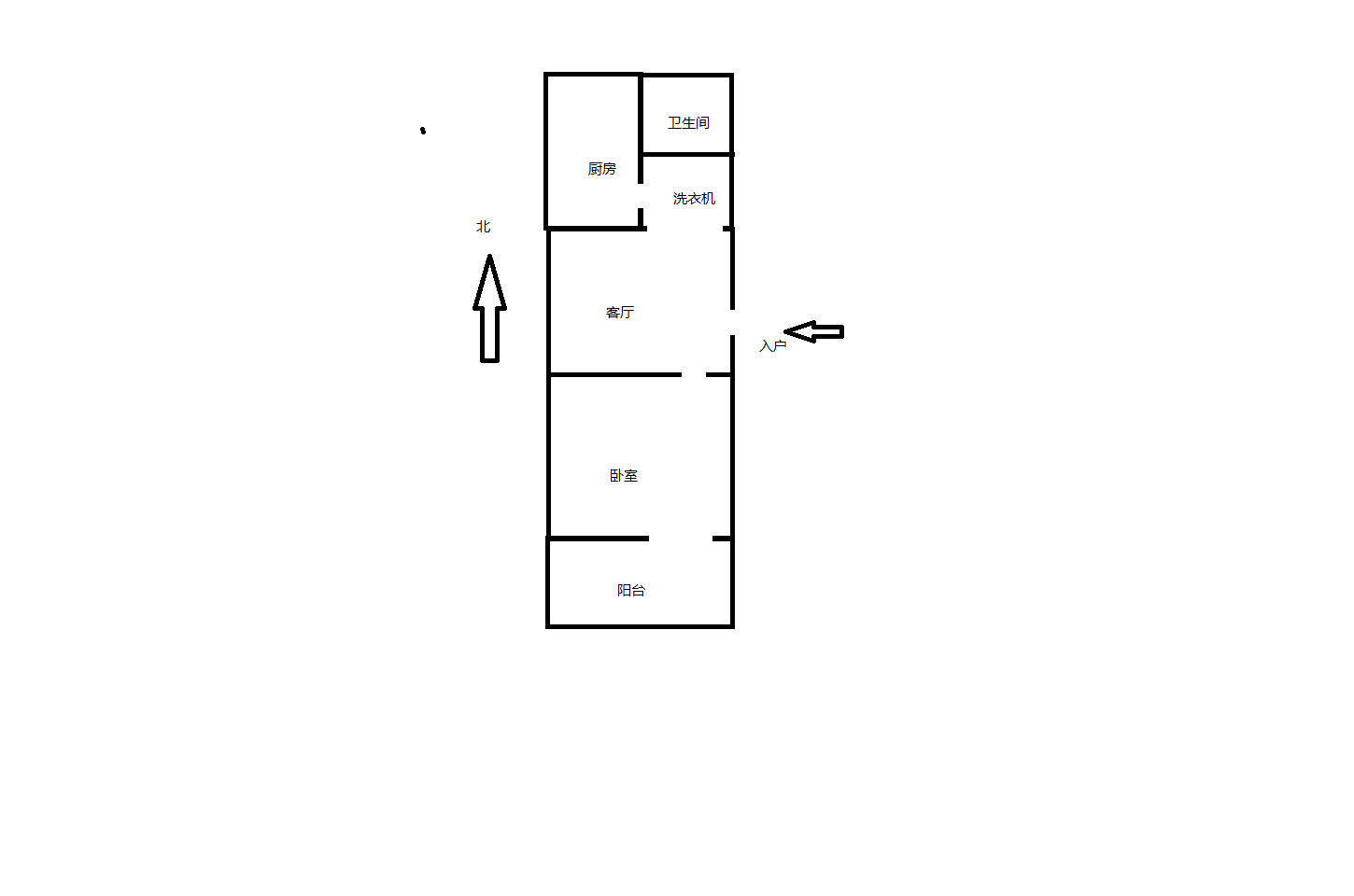 光明西村 1室1厅1卫 46.03m&sup2;