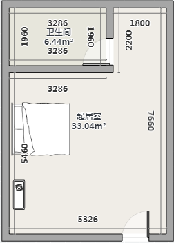 东晖花园 1室1厅1卫 29.87m&sup2;