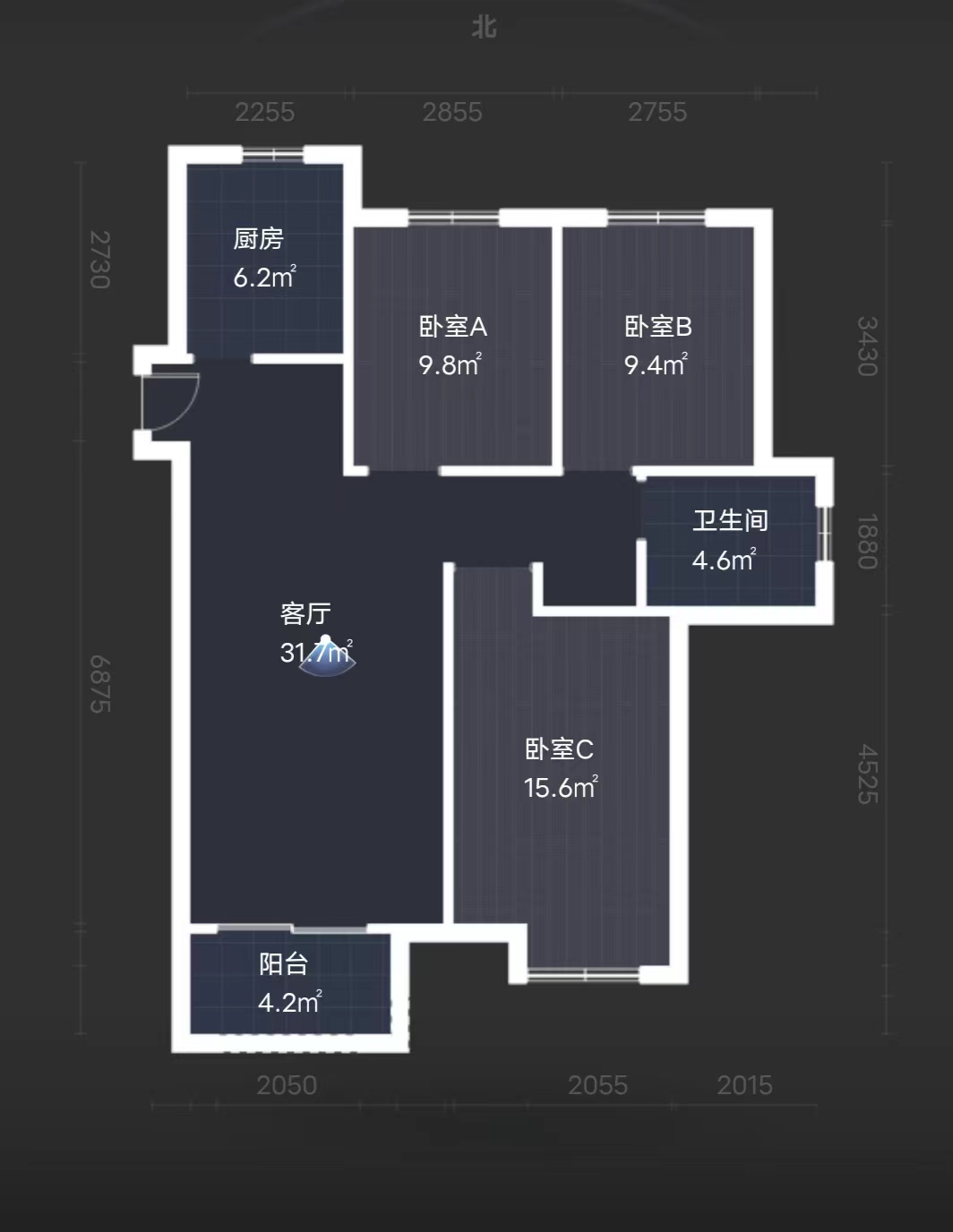 书香华府小区 3室2厅1卫 112m&sup2;