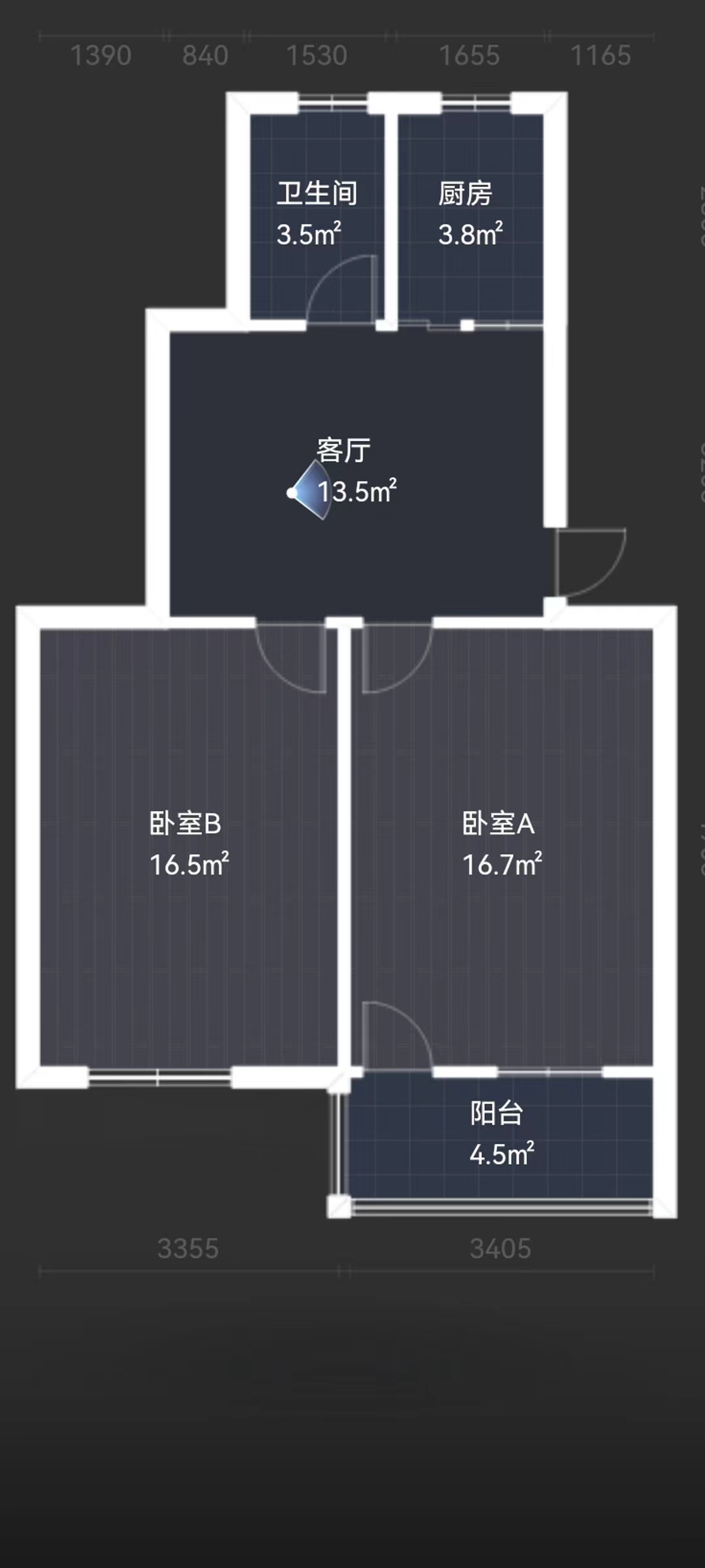 八角亭小区 2室2厅1卫 84.00m&sup2;