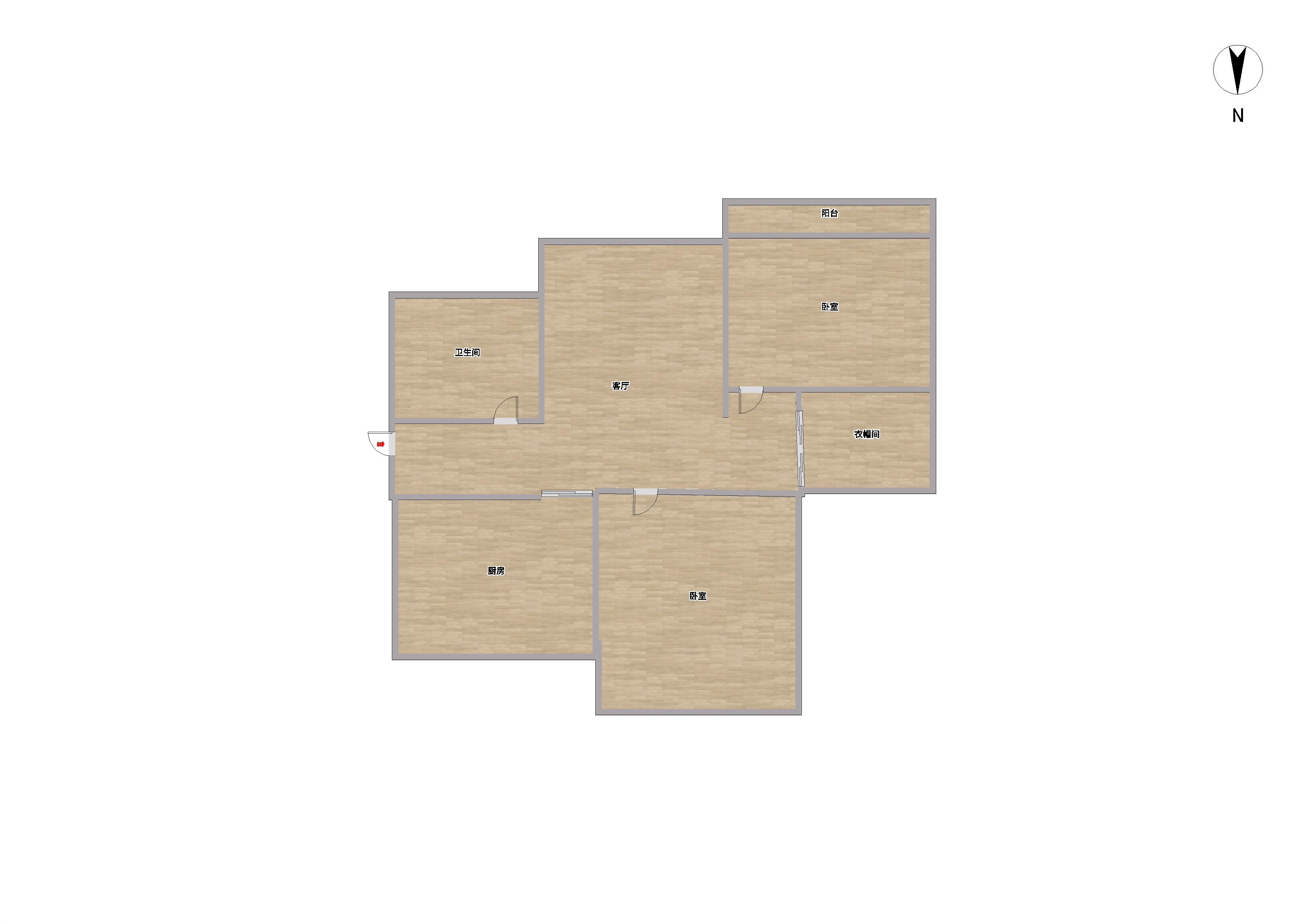 中南世纪城南区 2室2厅1卫 119m&sup2;