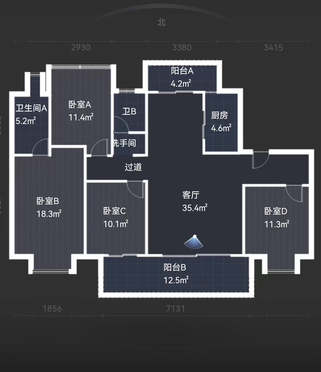 南通碧桂园翡翠华府 4室2厅2卫 143m&sup2;