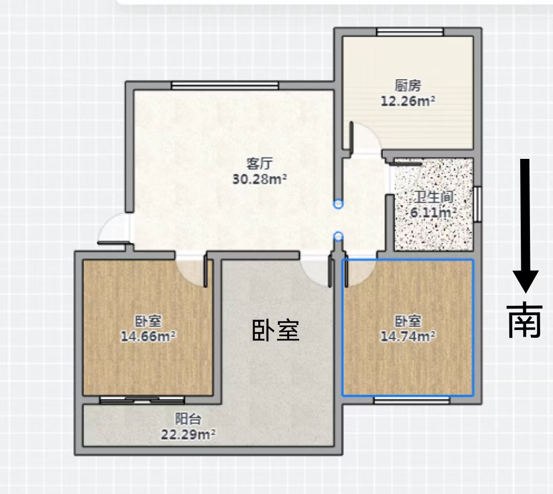 越江新村 3室2厅1卫 118m&sup2;