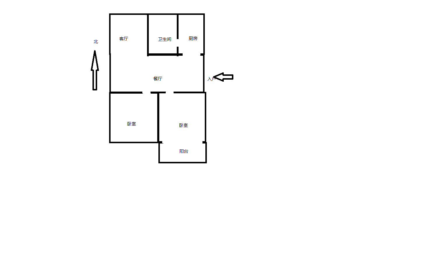 桃坞路服饰城 2室2厅1卫 84.4m&sup2;