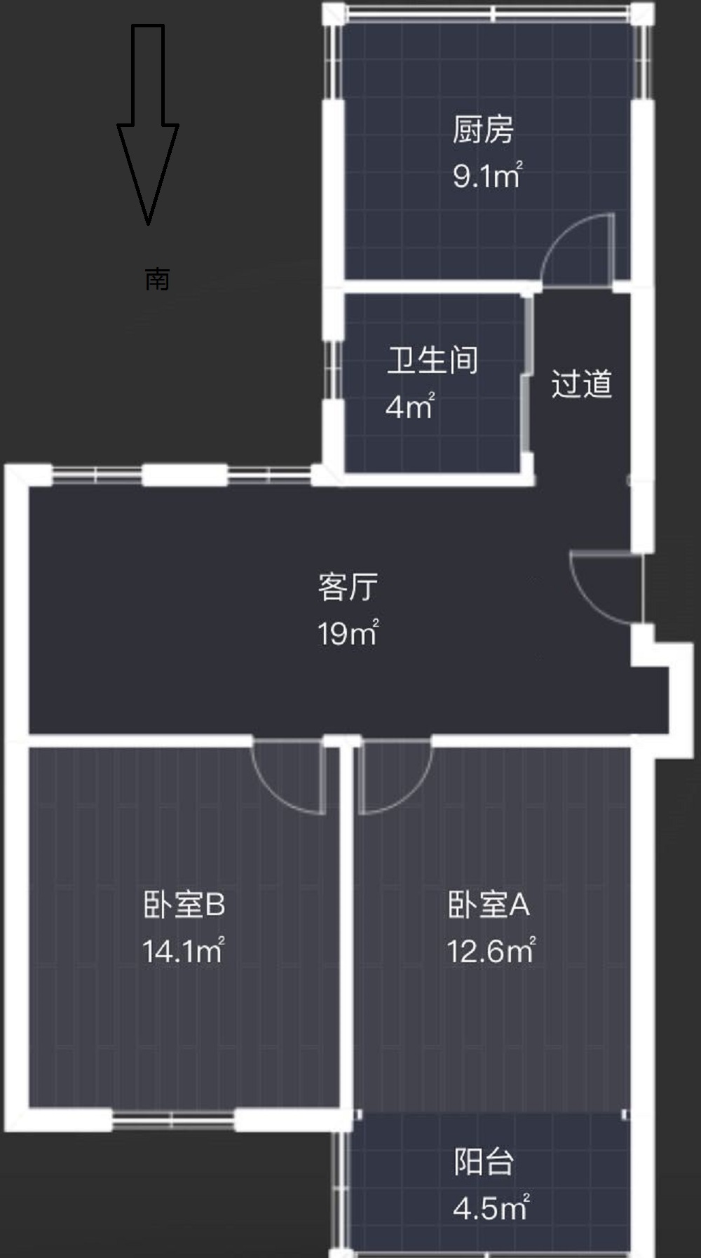 越江新村 2室1厅1卫 79m&sup2;