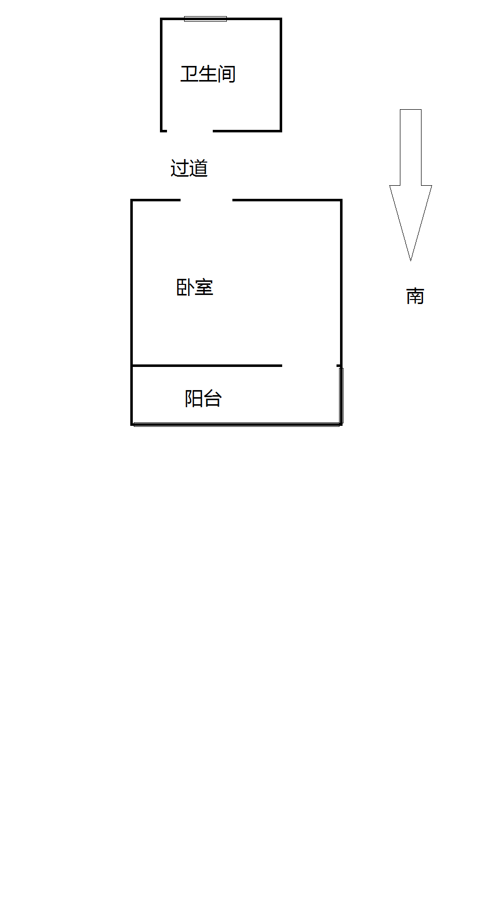 地区机关宿舍 1室1厅1卫 27.45m²