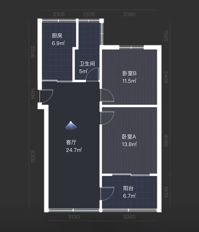 翠园新村 3室2厅1卫 72m&sup2;