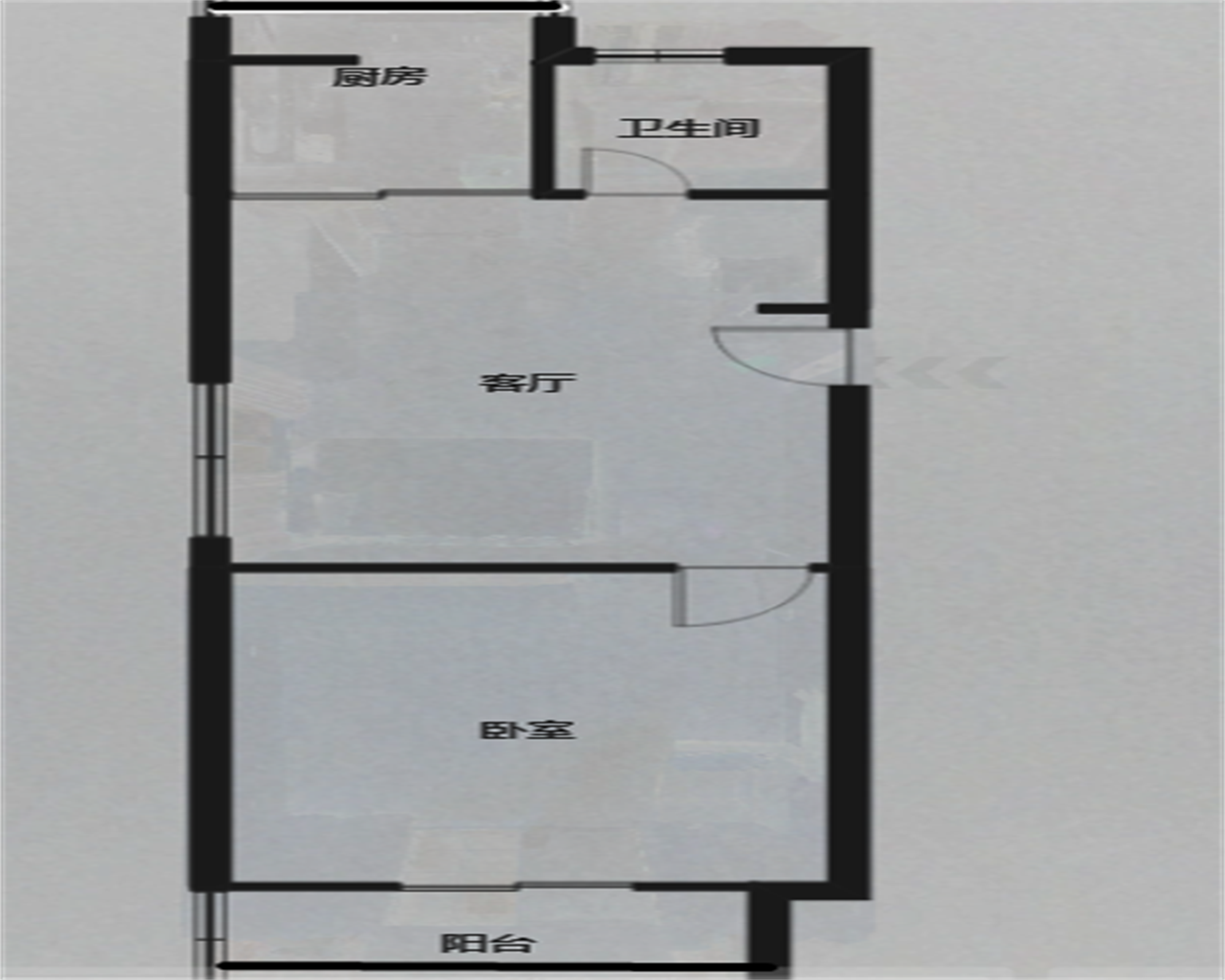 荟景苑 1室1厅1卫 58m&sup2;