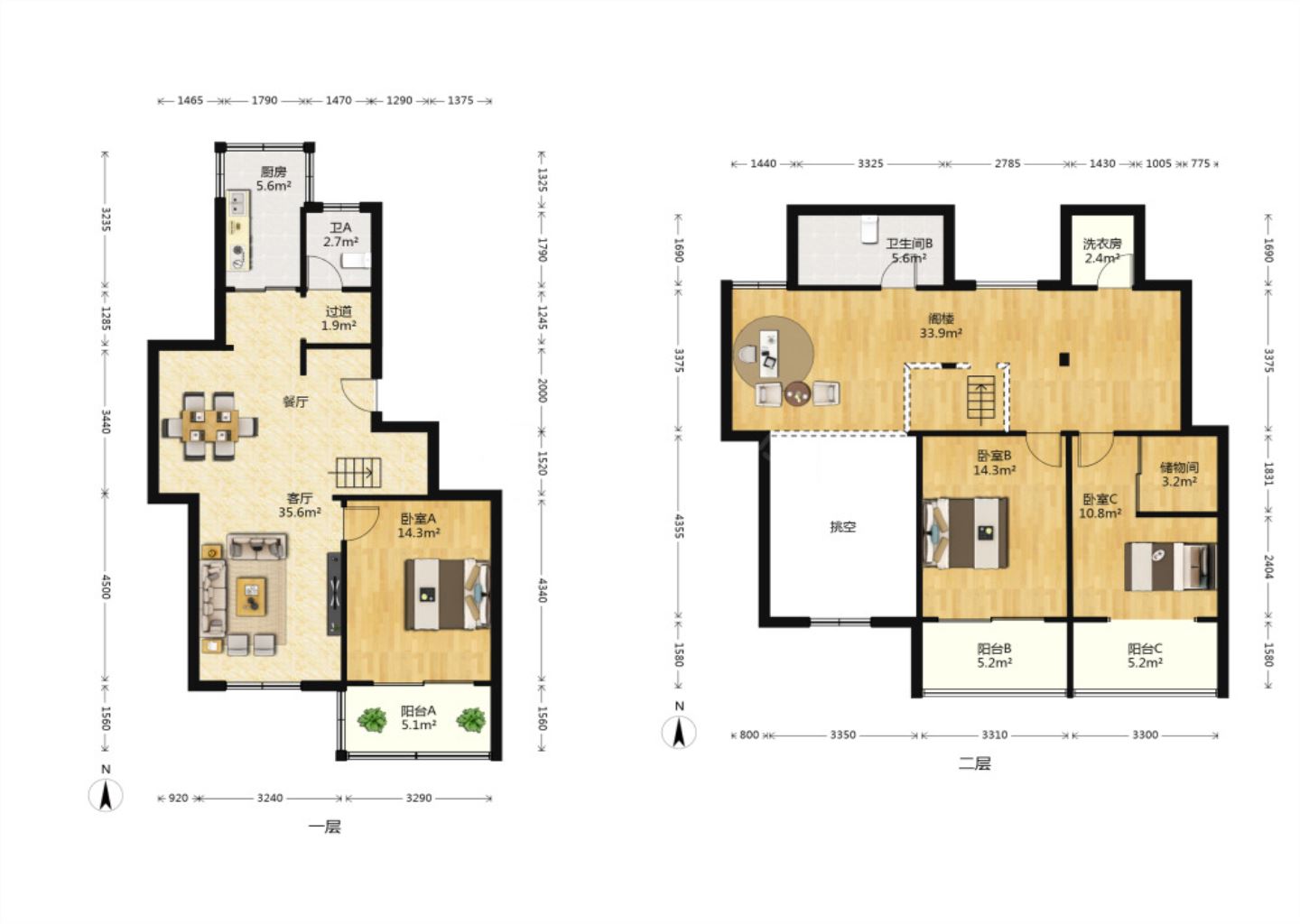 书院坊 3室2厅2卫 155m&sup2;