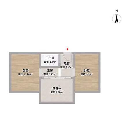 三八新村 2室1厅1卫 59m&sup2;