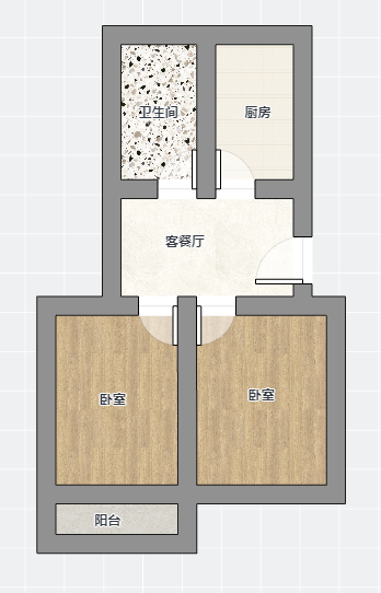 北濠桥新村 2室1厅1卫 61m&sup2;