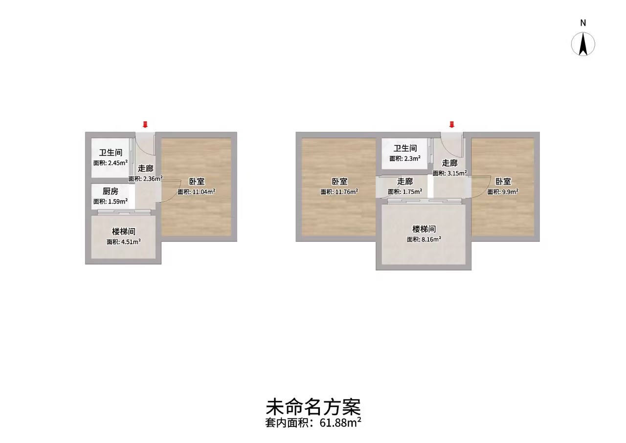 三八新村 1室1厅1卫 37m&sup2;