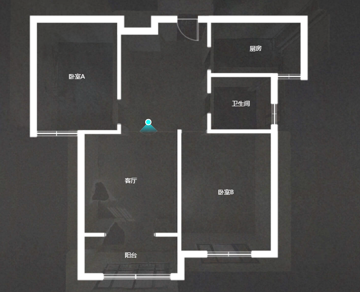 华山花苑六期 2室2厅1卫 73.31m&sup2;