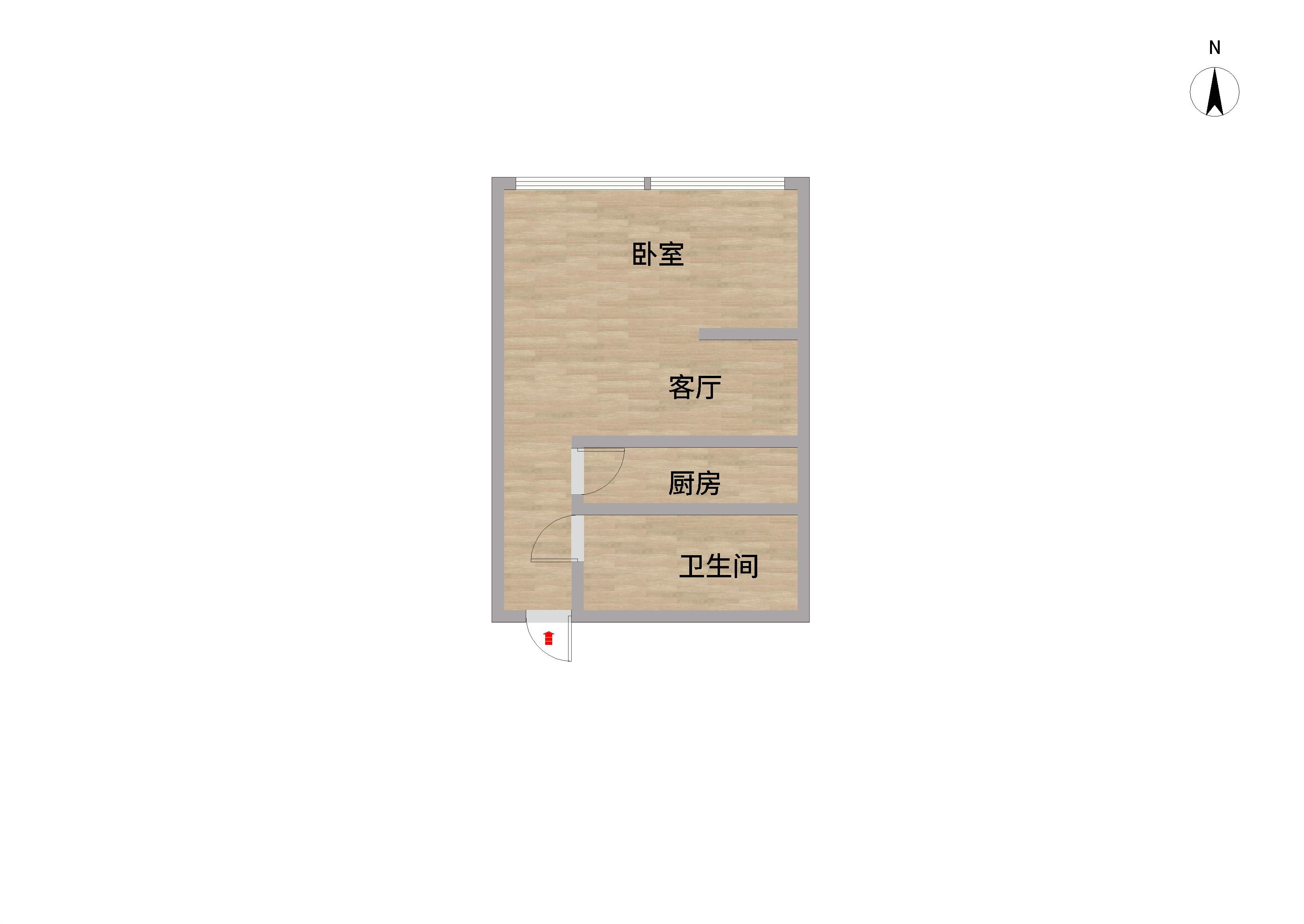 凤凰文化广场 1室1厅1卫 59m&sup2;