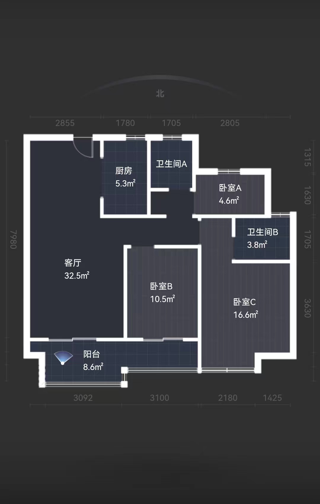 佳源都市 3室2厅1卫 108.00m&sup2;