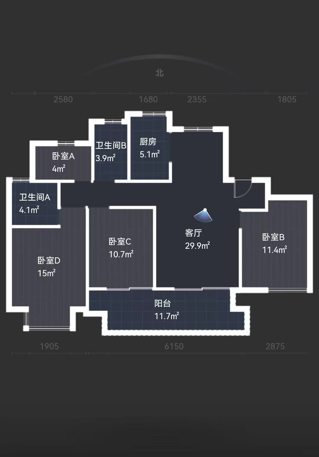 佳源都市 3室2厅2卫 131.00m&sup2;