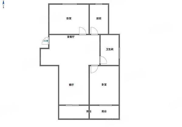 银河家园 2室1厅1卫 96m&sup2;