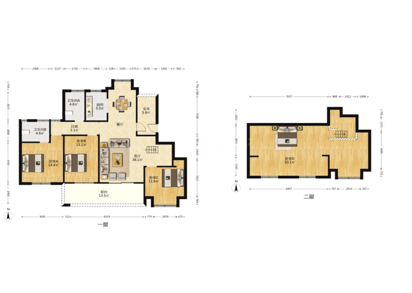 盛和九里香堤二期 4室2厅2卫 184.00m&sup2;