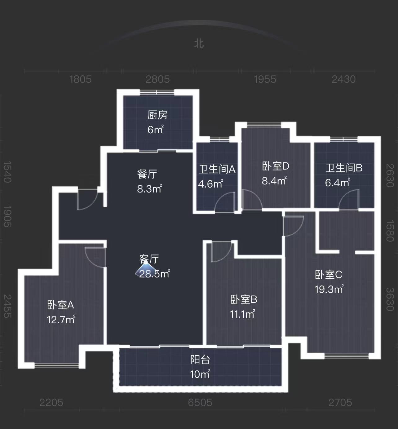 金禧家园 3室2厅2卫 140m&sup2;